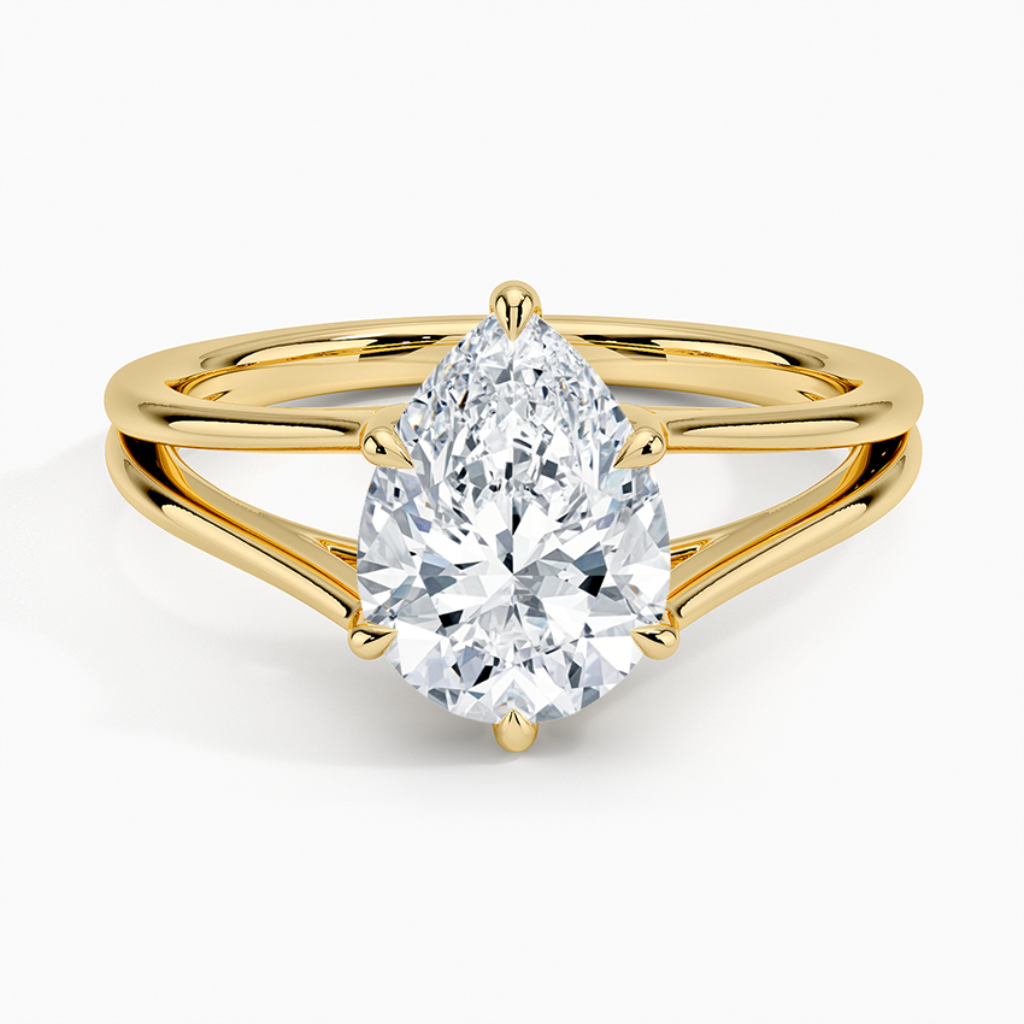 DDRG79 - Tressa Split Shank Solitaire Engagement Ring
