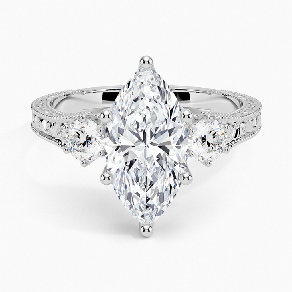 DDRG15 - Hudson Three Stone Diamond Engagement Ring