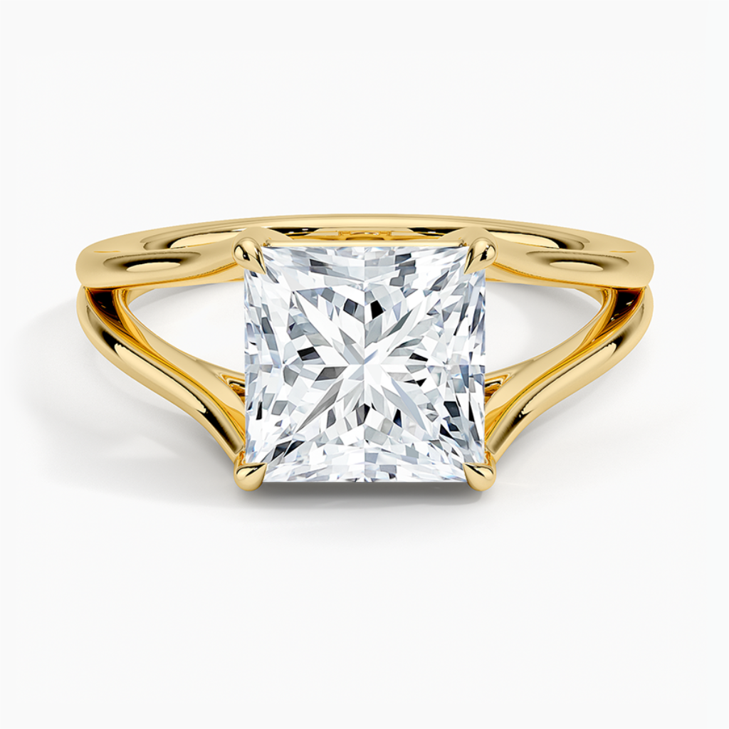 DDRG79 - Tressa Split Shank Solitaire Engagement Ring