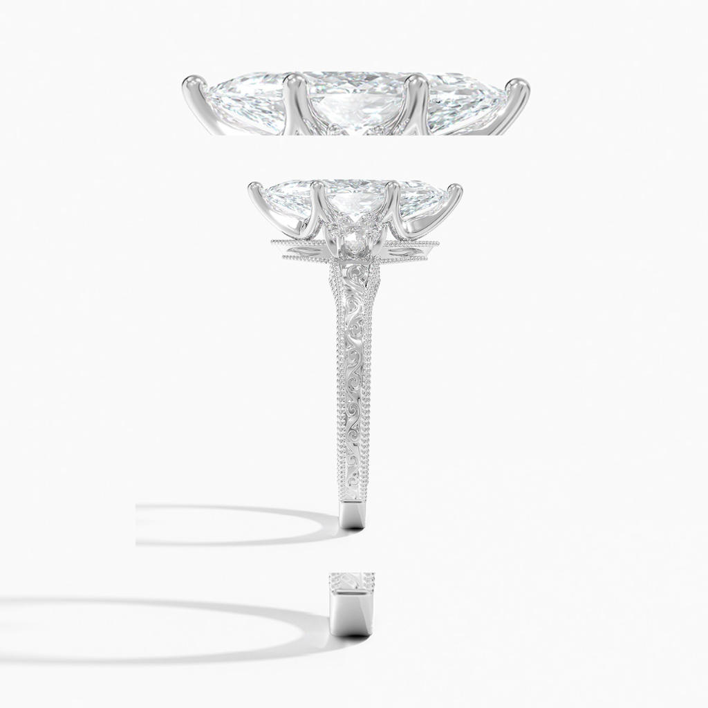 DDRG15 - Hudson Three Stone Diamond Engagement Ring