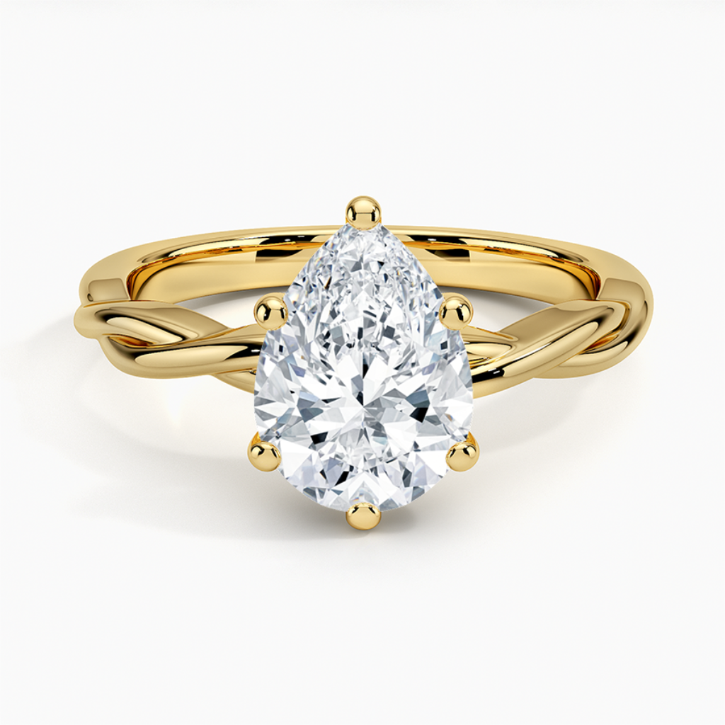 DDRG41 -
Twisted Vine Solitaire Engagement Ring