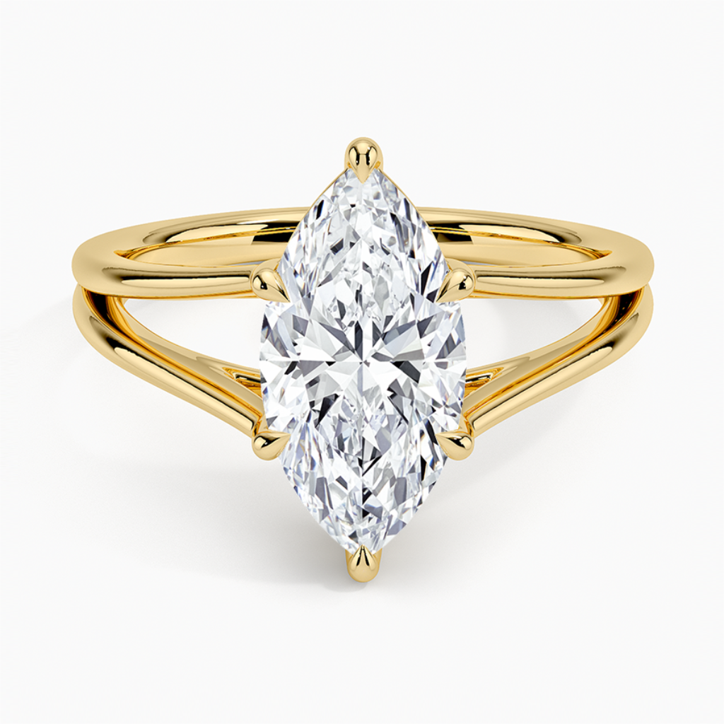 DDRG79 - Tressa Split Shank Solitaire Engagement Ring