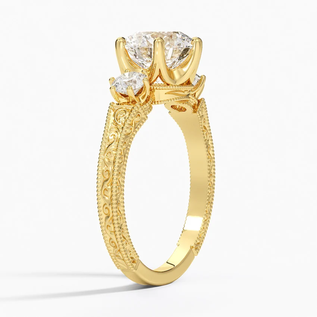DDRG15 - Hudson Three Stone Diamond Engagement Ring