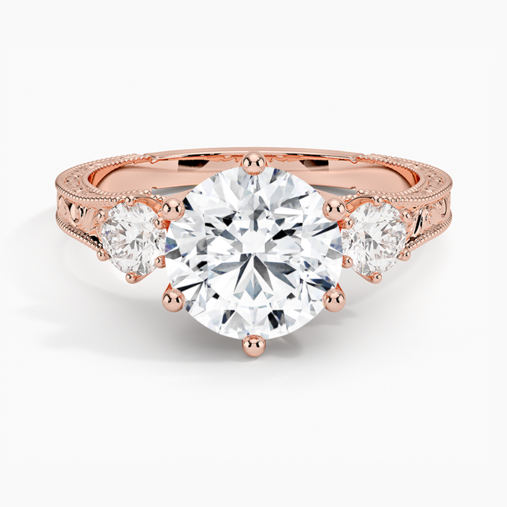 DDRG15 - Hudson Three Stone Diamond Engagement Ring