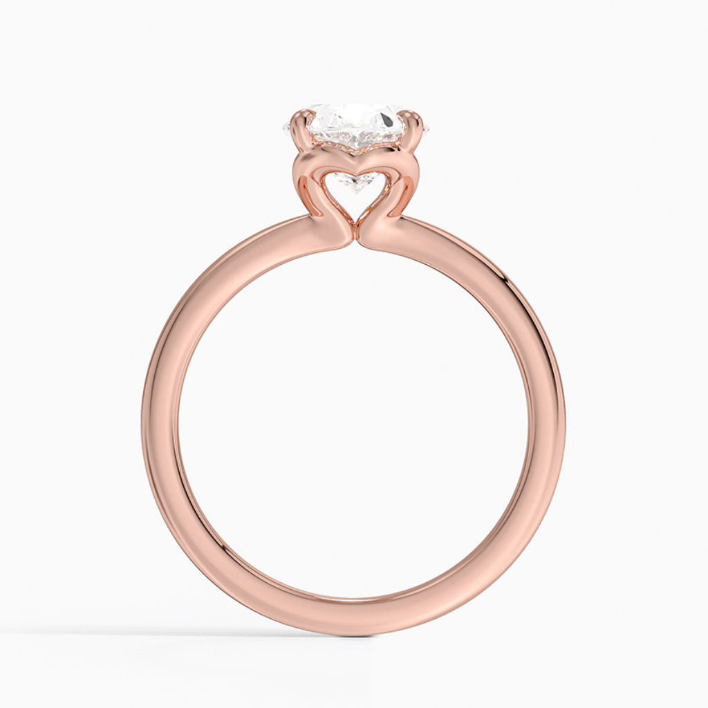 DDRG55 - Hidden Heart Solitaire Engagement Ring