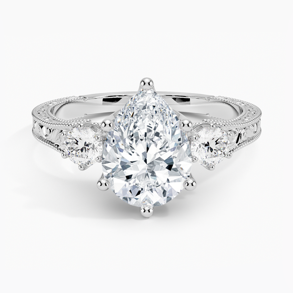 DDRG15 - Hudson Three Stone Diamond Engagement Ring