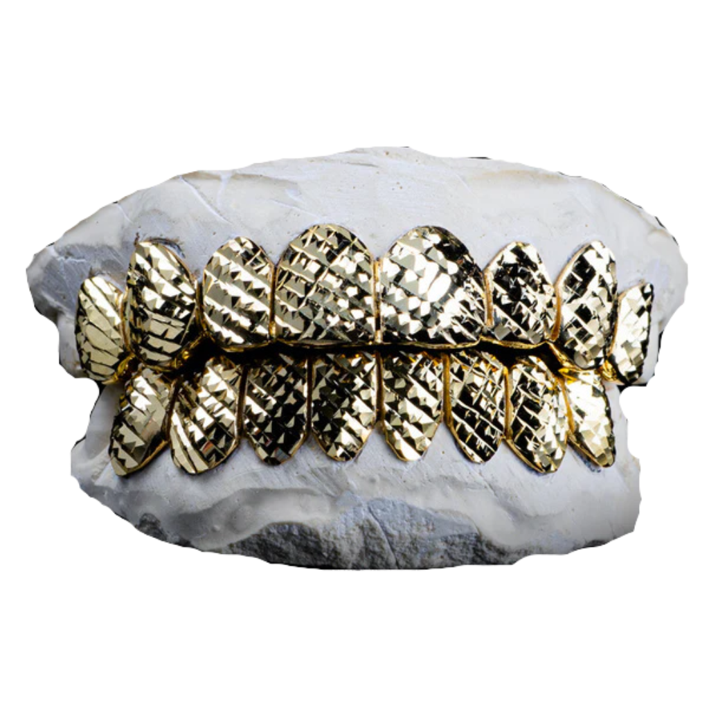 DD57 Solid .925 Sterling Silver Diamond Cut Grillz