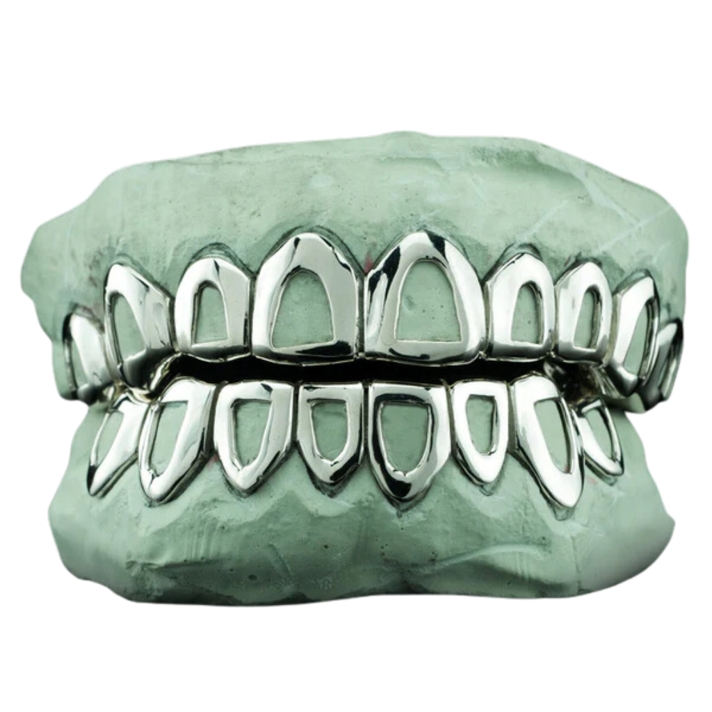 DD64 Solid .925 Sterling Silver Open Face Grillz