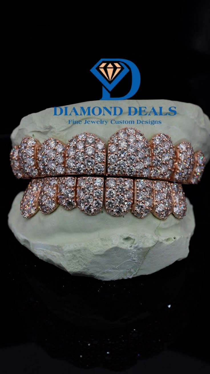 8 Top 8 Bottom Honeycomb Lab Diamond Grillz