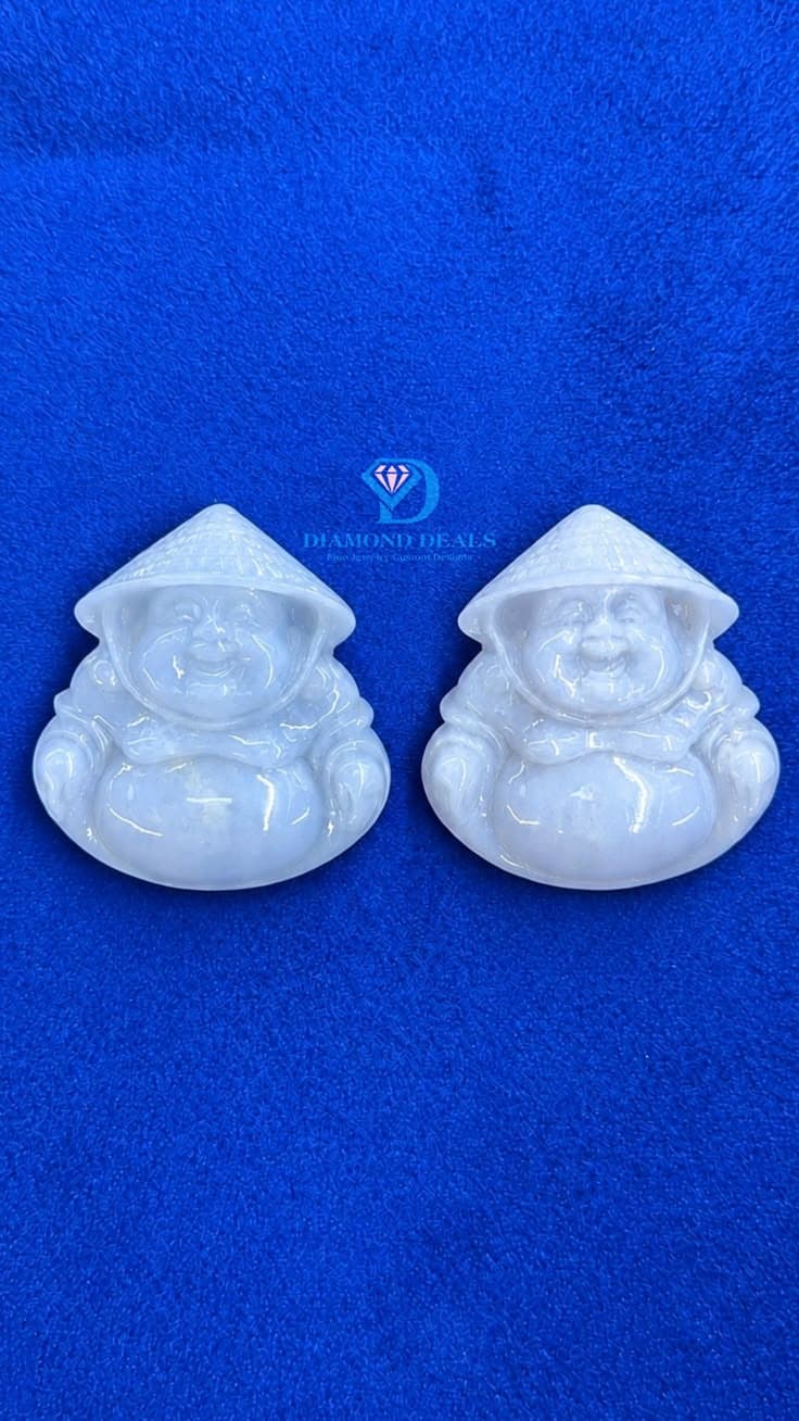 Jade Laughing Buddha with Conical Hat