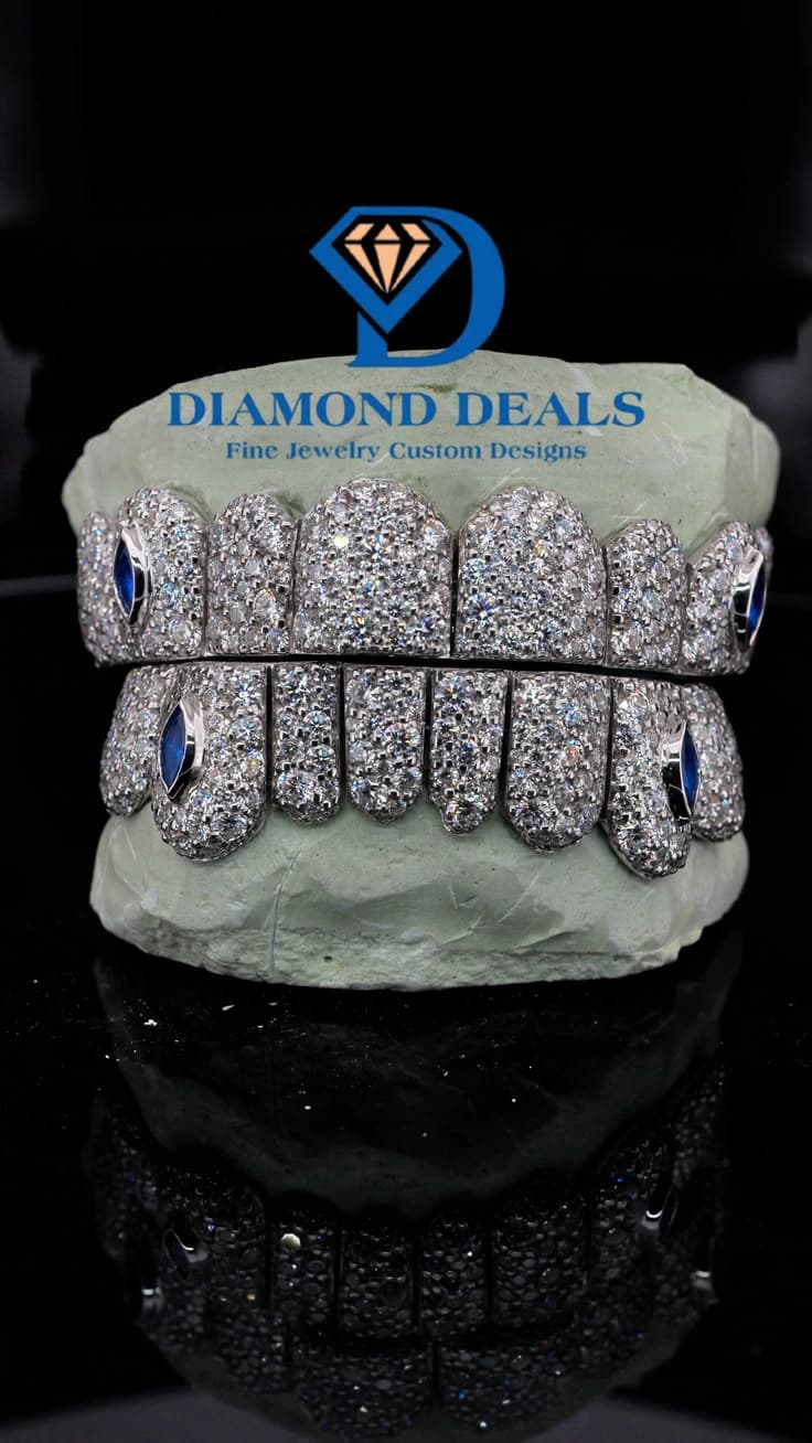 8 Top 8 Bottom Galaxy with Blue Marquise Accents