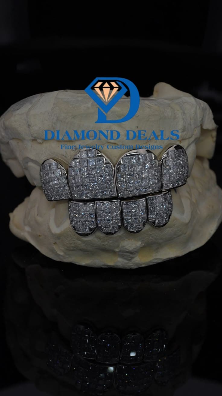 4 Top 4 Bottom Invisible Setting Grillz