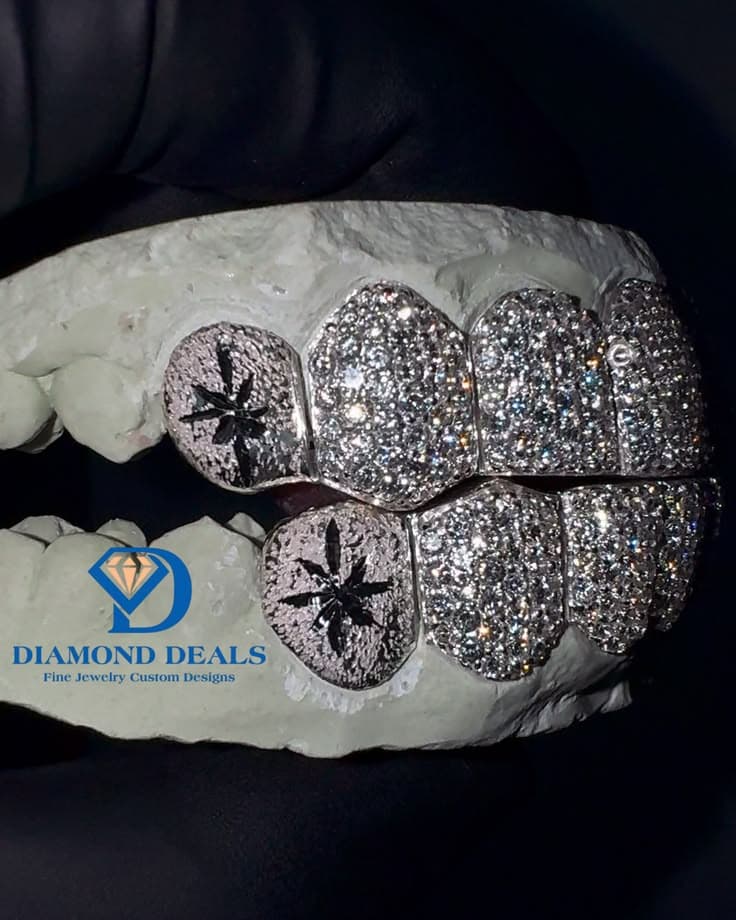 8 Top 8 Bottom Star Cut On Cap & Diamond Dust
