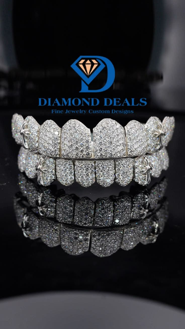 10 Top 10 Bottom Iced Out with Cross Accents