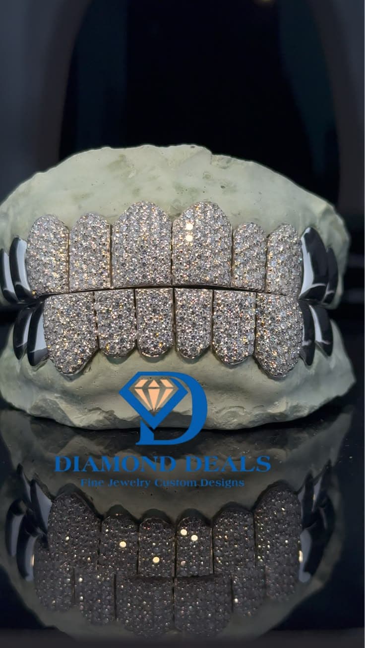 10 Top 10 Bottom Honeycomb Double Cap Grillz