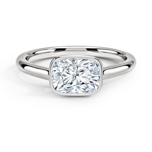 DDRG43 - Luna East-West Bezel Solitaire Engagement Ring