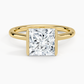 DDRG64 - Annika Half Bezel Solitaire Engagement Ring