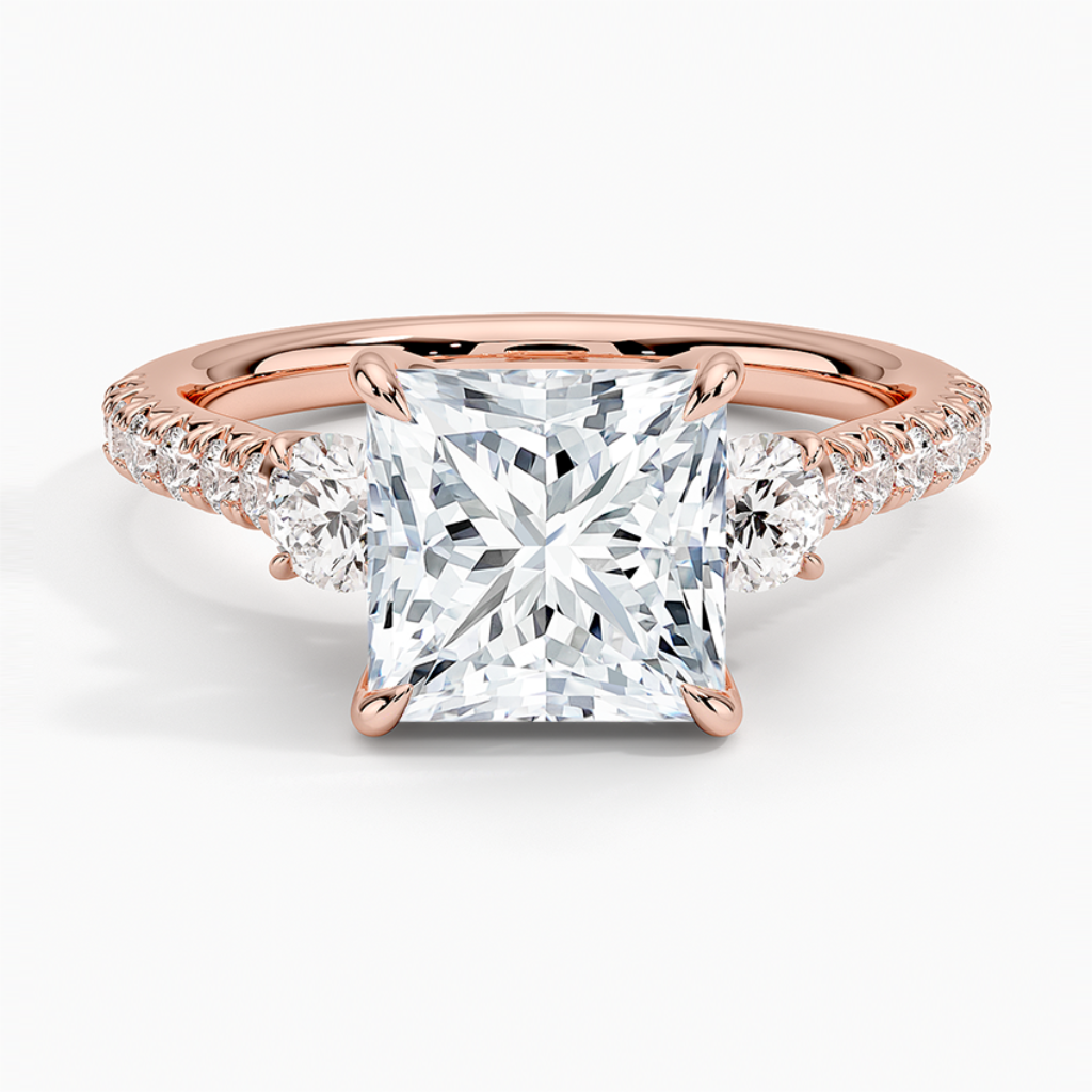 DDRG17 - Amelie Three Stone Diamond Engagement Ring