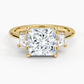 DDRG13 - Embrace Three Stone Trapezoid Diamond Engagement Ring