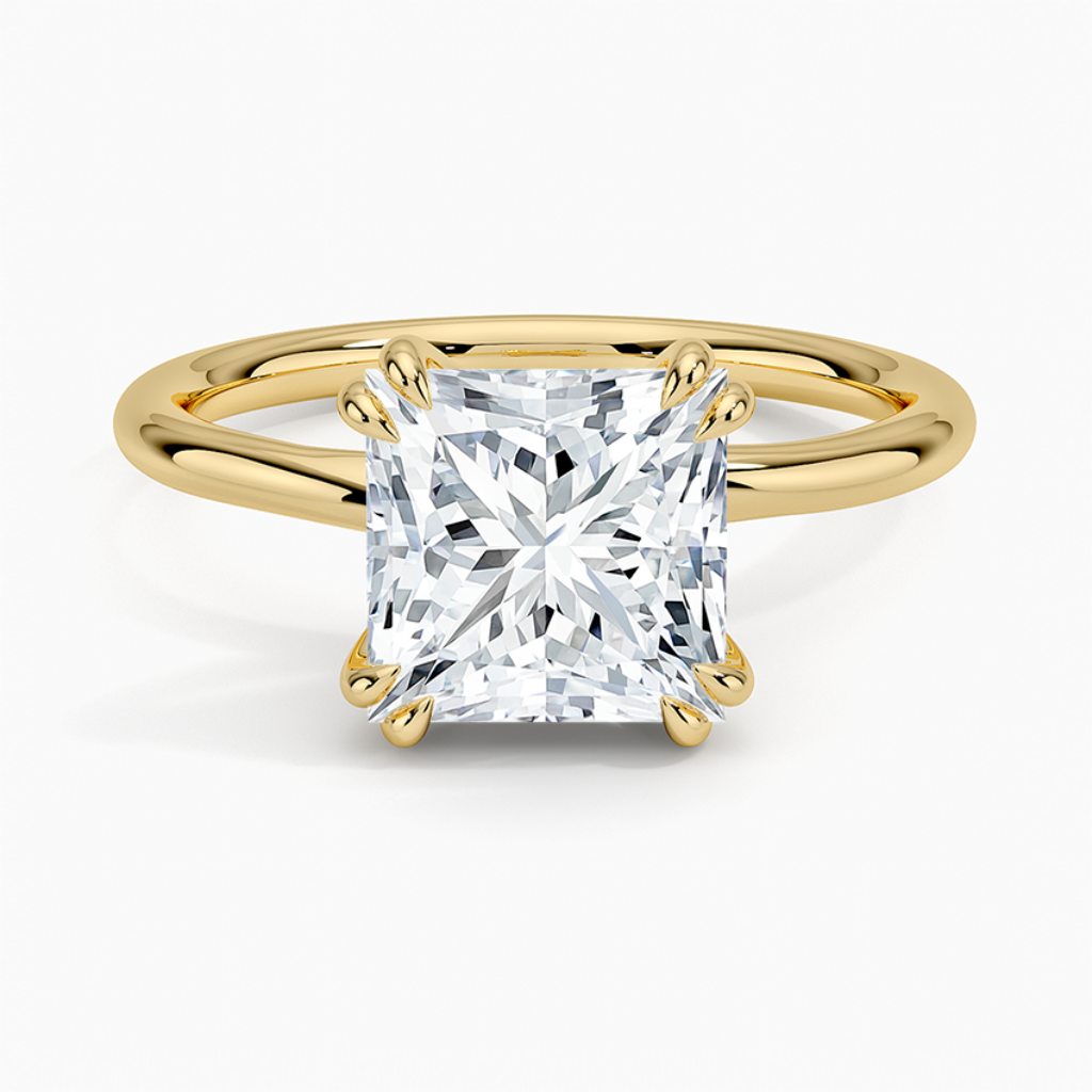 DDRG80 - Dulce Double Claw Prong Solitaire Engagement Ring