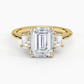 DDRG13 - Embrace Three Stone Trapezoid Diamond Engagement Ring