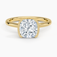 DDRG64 - Annika Half Bezel Solitaire Engagement Ring