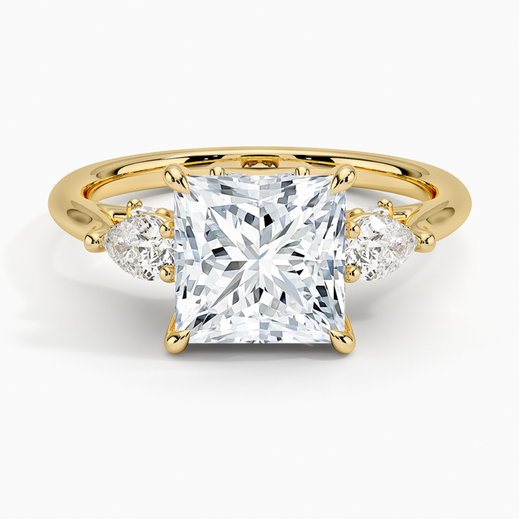 DDRG23 - Secret Garden Gallery Three Stone Diamond Engagement Ring