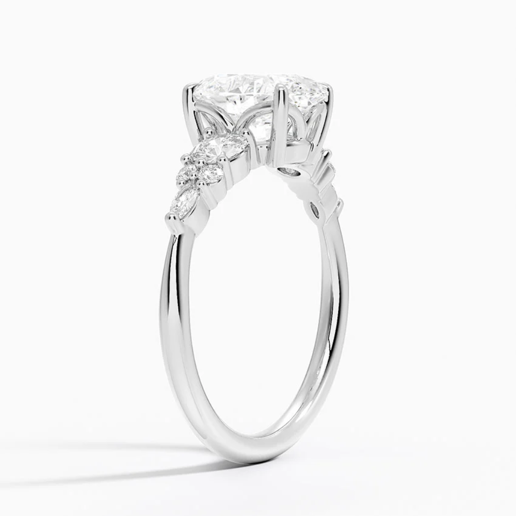 DDRG8 - Nadia Three Stone Diamond Engagement Ring