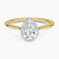 DDRG81 - Mixed Metal Petite Luna Bezel Engagement Ring
