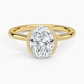 DDRG64 - Annika Half Bezel Solitaire Engagement Ring