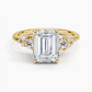 DDRG19 - Camellia Three Stone Diamond Engagement Ring