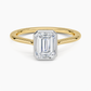 DDRG81 - Mixed Metal Petite Luna Bezel Engagement Ring