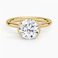 DDRG64 - Annika Half Bezel Solitaire Engagement Ring