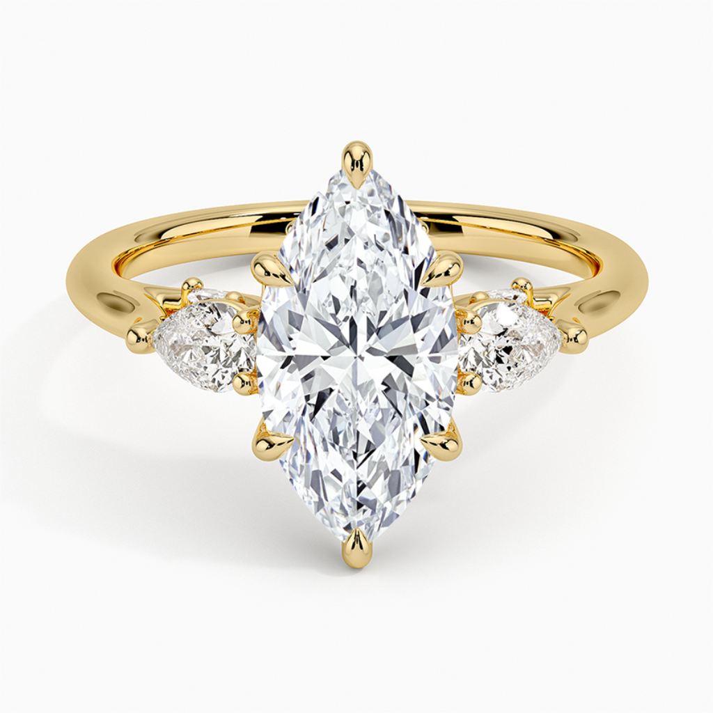 DDRG23 - Secret Garden Gallery Three Stone Diamond Engagement Ring