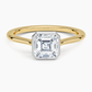 DDRG81 - Mixed Metal Petite Luna Bezel Engagement Ring