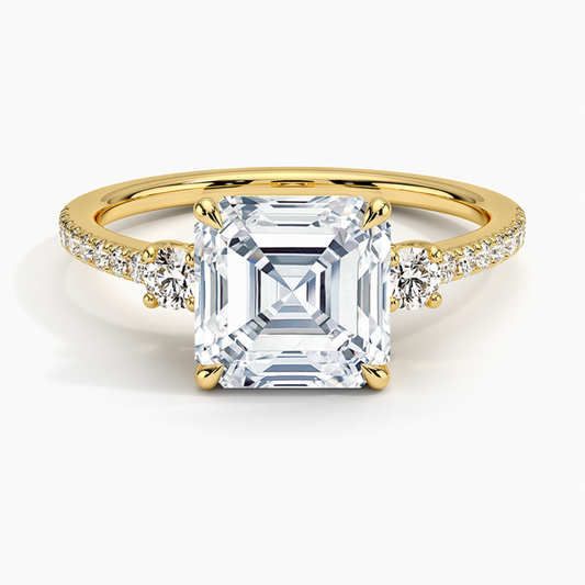 DDRG18 - Lyra Three Stone Diamond Engagement Ring