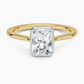 DDRG81 - Mixed Metal Petite Luna Bezel Engagement Ring