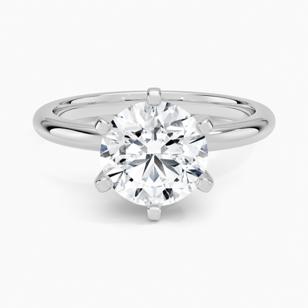 DDRG42 - Comfort Fit 2mm Six-Prong Solitaire Engagement Ring