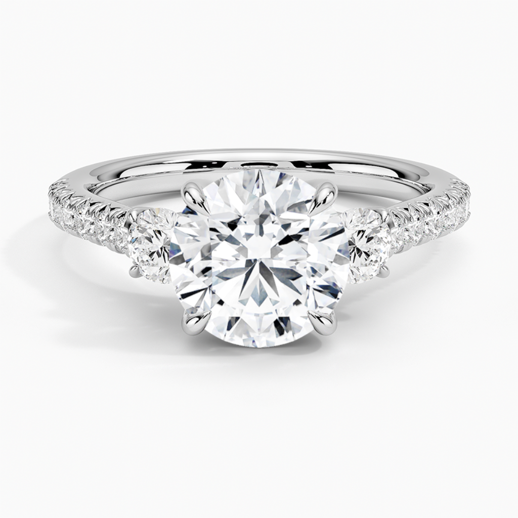 DDRG17 - Amelie Three Stone Diamond Engagement Ring