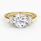 DDRG13 - Embrace Three Stone Trapezoid Diamond Engagement Ring