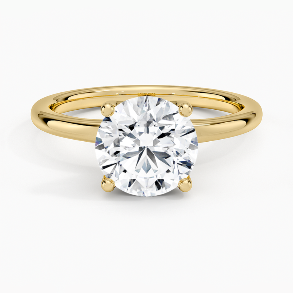 DDRG56 - Fleur Solitaire Engagement Ring