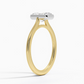 DDRG81 - Mixed Metal Petite Luna Bezel Engagement Ring
