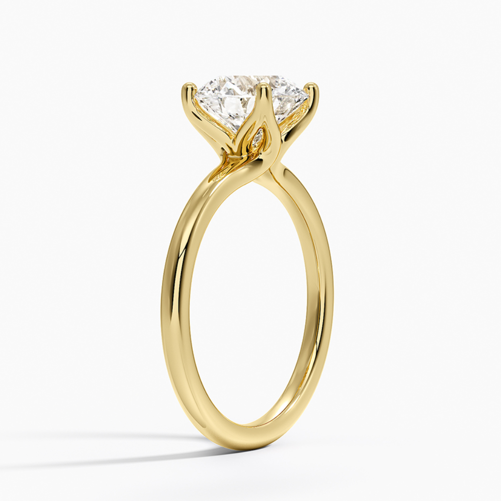 DDRG56 - Fleur Solitaire Engagement Ring