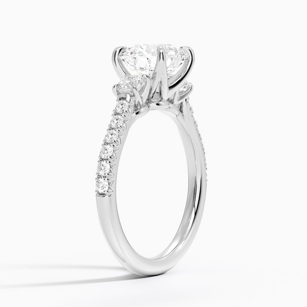 DDRG17 - Amelie Three Stone Diamond Engagement Ring