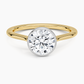DDRG81 - Mixed Metal Petite Luna Bezel Engagement Ring