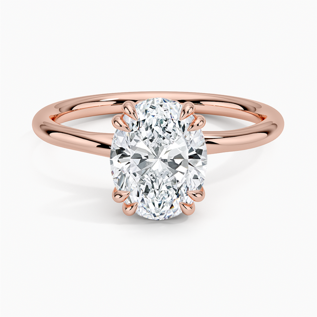 DDRG80 - Dulce Double Claw Prong Solitaire Engagement Ring