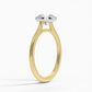DDRG81 - Mixed Metal Petite Luna Bezel Engagement Ring