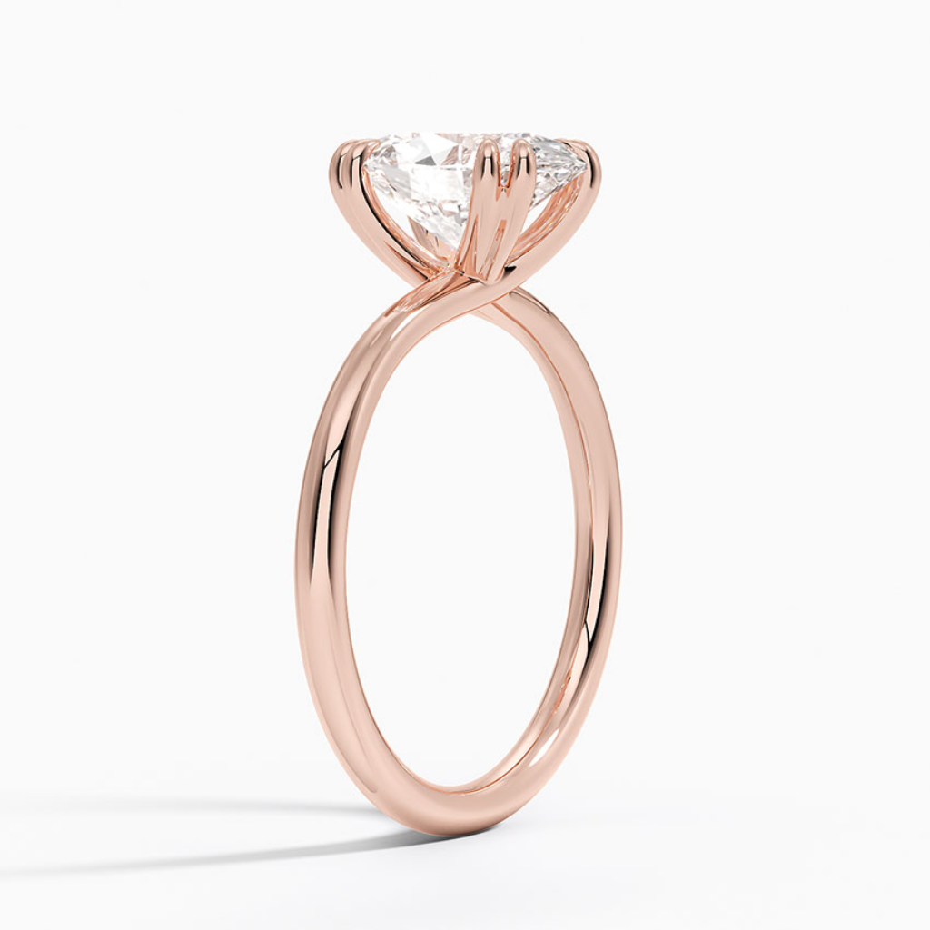 DDRG80 - Dulce Double Claw Prong Solitaire Engagement Ring