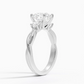 DDRG26 - Twisted Vine Three Stone Diamond Engagement Ring