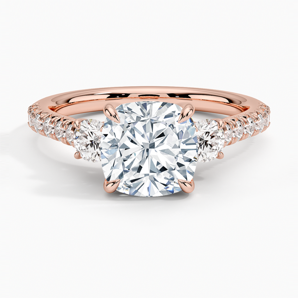 DDRG17 - Amelie Three Stone Diamond Engagement Ring